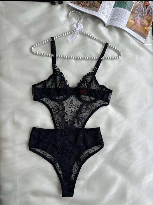 Body en dentelle - Noir ELEGANCE